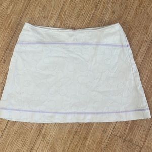 White Flower Textured Skirt